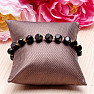 Luxury bracelet made of black obsidian beads