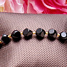 Luxury bracelet made of black obsidian beads