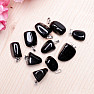 Obsidian black tambled pendant 1.6 - 2 cm