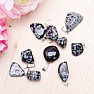 Obsidian snowflake tambled pendant 1.4 - 2.1 cm