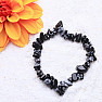 Obsidian snowflake chopped bracelet