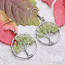 Olivine earrings Tree of life