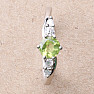 Silver ring with cut olivine and zircons Ag 925 011580 PD