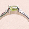 Silver ring with cut olivine and zircons Ag 925 015090 PD