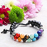 Agate black chakra bracelet double with Shamballa clasp