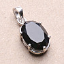 Silver pendant with large cut onyx Ag 925 015657 ONY