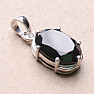 Silver pendant with large cut onyx Ag 925 015657 ONY