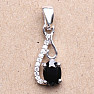 Silver pendant with onyx and zircons Ag 925 020065 ONY