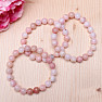 Opal pink bracelet made of beads 10 mm