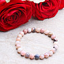 Opal pink beaded bracelet