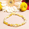 Opal yellow bracelet made of oval stones