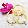 Opal yellow bracelet with sunflower RB Design 50