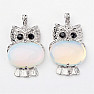 Tan glittering fashion pendant in the shape of an owl