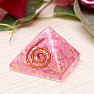 Orgonite pyramid with small rose quartz