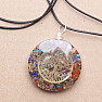 Orgonite chakra pendant with semi-precious stones and Tree of Life