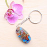 Orgonite chakra key ring with semi-precious stones