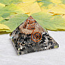 Orgonite pyramid crystal and tourmaline with crystal crystal