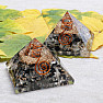 Orgonite pyramid crystal and tourmaline with crystal crystal