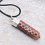 Orgonite chakra crystal pendant with red jasper