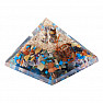 Large orgonite chakra pyramid with chakra crystal