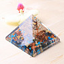 Large orgonite chakra pyramid with chakra crystal