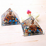 Large orgonite chakra pyramid with chakra crystal