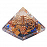 Orgonite chakra pyramid with crystal crystal