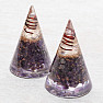 Orgonite pyramid amethyst with crystal cone crystal