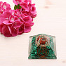 Orgonite pyramid with malachite and crystal crystal