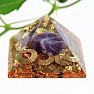 Orgonite pyramid with amethyst extra