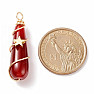 Carnelian pendant Drop with a star