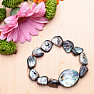 Paua abalon mother of pearl bracelet made of irregular pieces