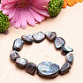 Paua abalon mother of pearl bracelet made of irregular pieces