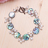 Paua abalon mother of pearl Wheels bracelet with beads