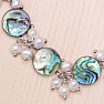 Paua abalon mother of pearl Wheels bracelet with beads