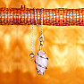 Silver-plated Rose quartz pendulum