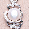 Silver pendant with white pearl and zircons Ag 925 09711 WP