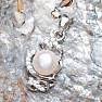 Silver pendant with white pearl and zircons Ag 925 09711 WP