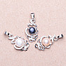 Silver pendant with white pearl and zircons Ag 925 09711 WP