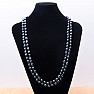 Women&#39;s pearl necklace black pearl 160 cm