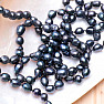 Women&#39;s pearl necklace black pearl 160 cm