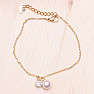 Elegant Cable Style Bracelet Stainless Steel with Imitation Pearls