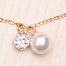 Elegant Cable Style Bracelet Stainless Steel with Imitation Pearls