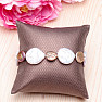 Keshi pearls white and sienna bracelet RB Design 168