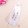 Gua sha made of mussel fin shape with Chinese characters 10 cm