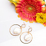 Keshi pearl large hoop earrings