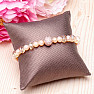 Attractive bracelet made of peach-colored pearls RB Design 167