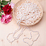 Women's pearl necklace white pearls 160 cm