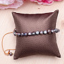 Women's pearl bracelet made of black pearls with Shamballa fastening