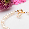 White pearl bracelet with pearl chain